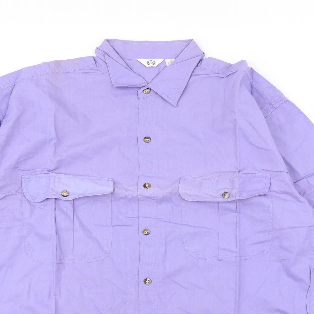 C&A Mens Purple    Dress Shirt Size S