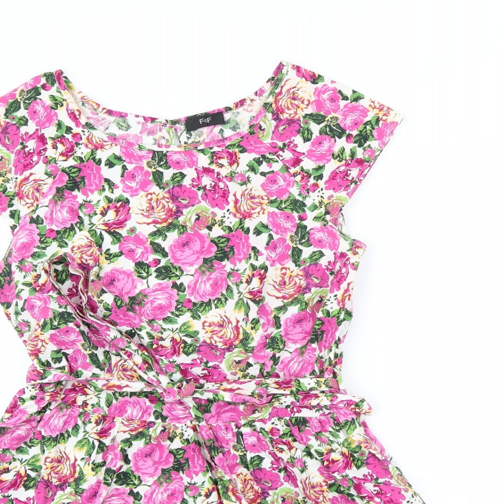 F&F Womens Multicoloured Floral  Fit & Flare  Size 12