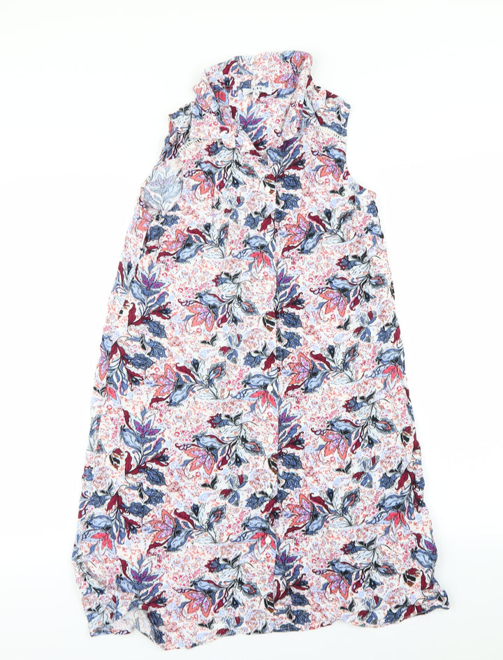 LH Womens Multicoloured Floral  Basic Button-Up Size 8