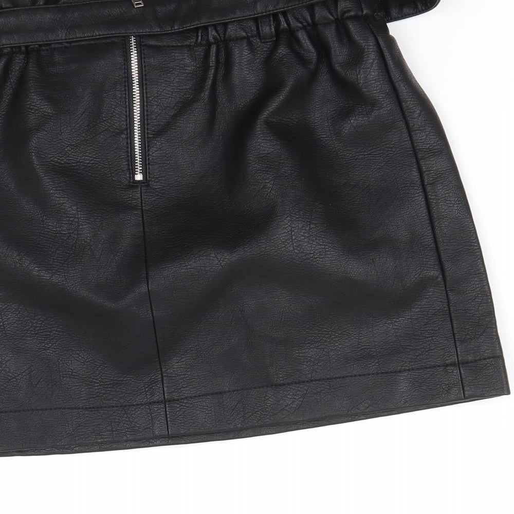 River Island Girls Black   Mini Skirt Size 10-11 Years