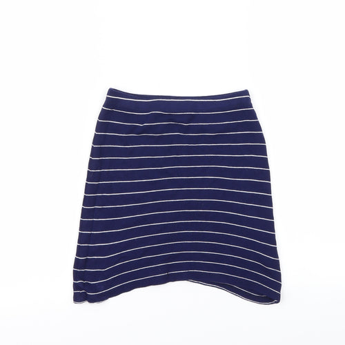 Pretty little thing Womens Blue Striped  Mini Skirt Size 6