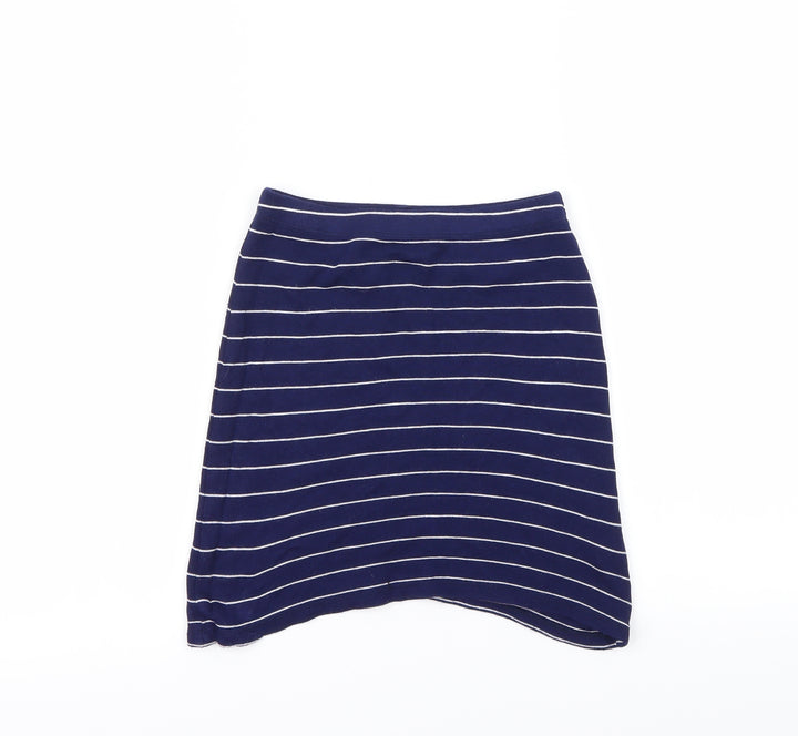 Pretty little thing Womens Blue Striped Mini Skirt Size 6