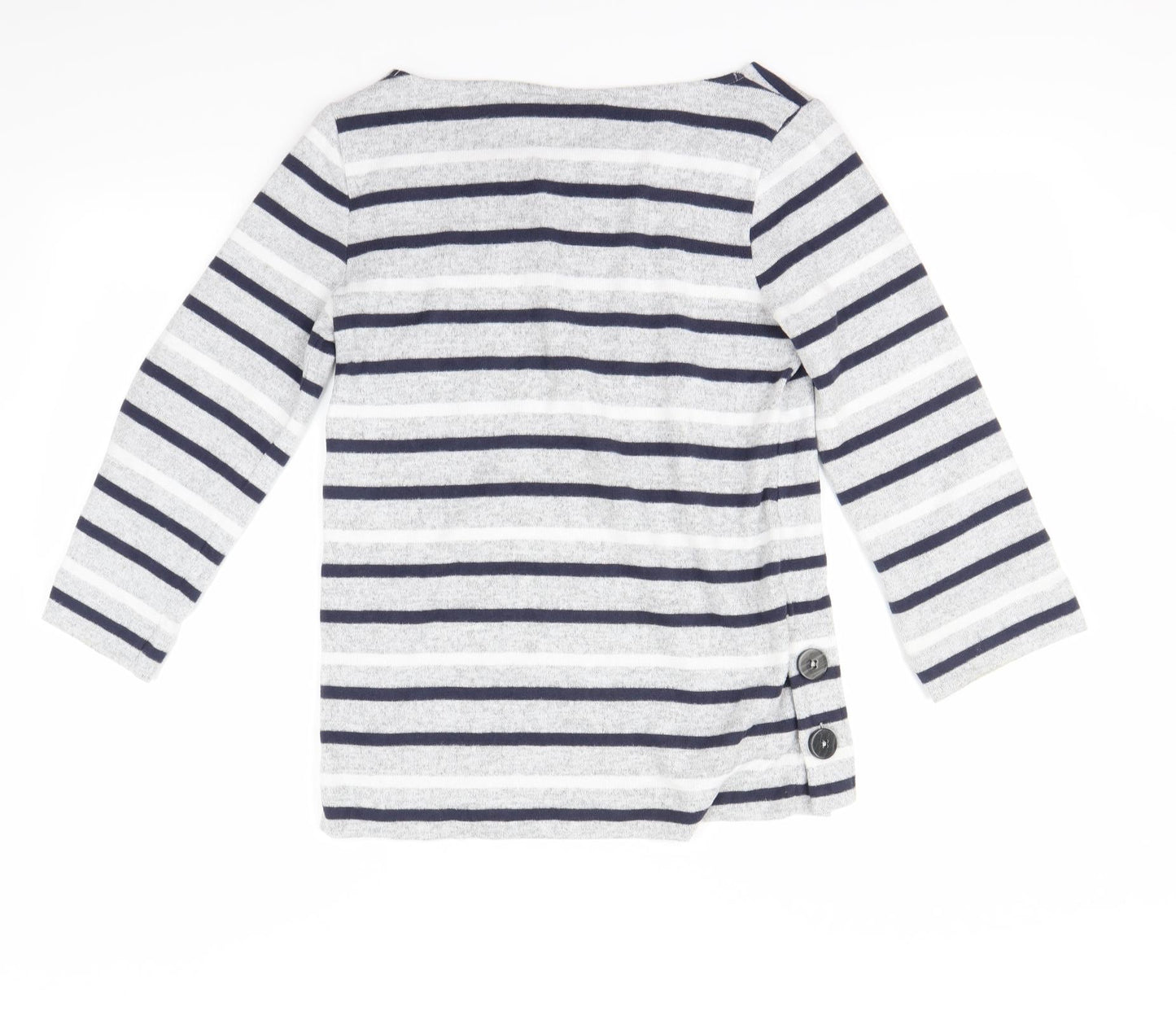Nutmeg Womens Grey Striped  Pullover Jumper Size 8
