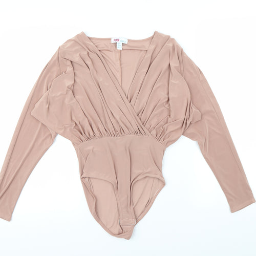Pink Vanilla Womens Pink   Bodysuit One-Piece Size 6