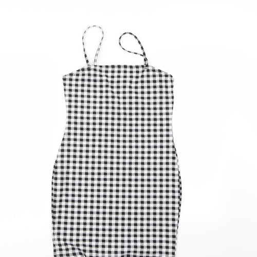 Shein  Womens Black Check  Mini  Size M