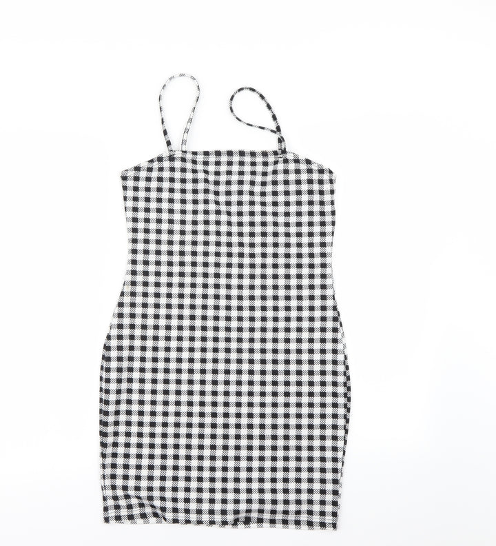 Shein  Womens Black Check  Mini  Size M