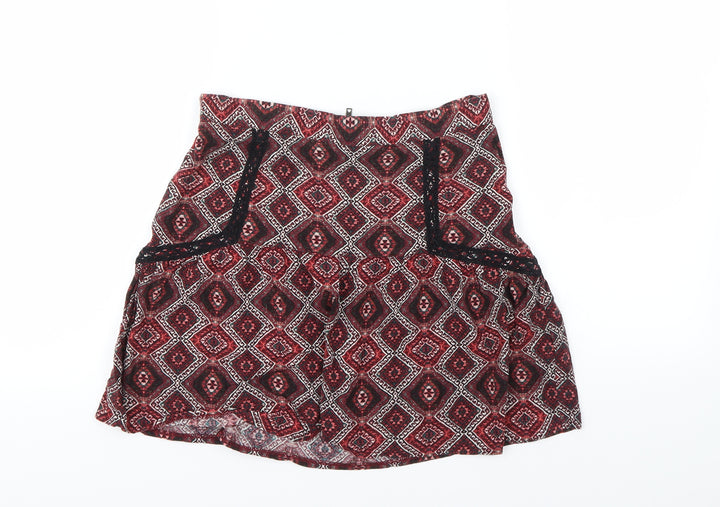 Staring at Stars Womens Purple Geometric Mini Skirt Size S