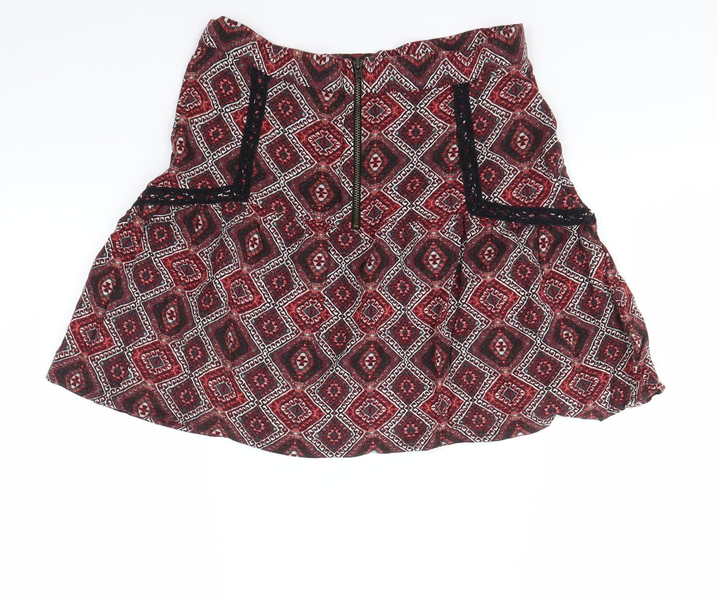 Staring at Stars Womens Purple Geometric  Mini Skirt Size S