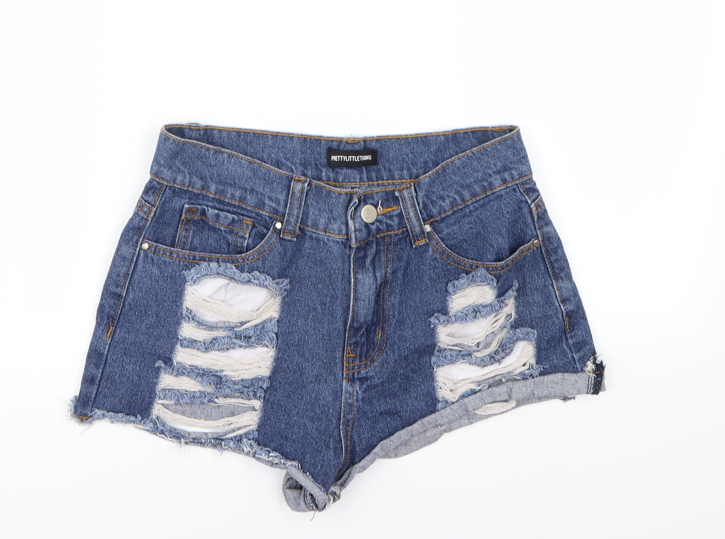 Pretty little thing Womens Blue   Cut-Off Shorts Size 8