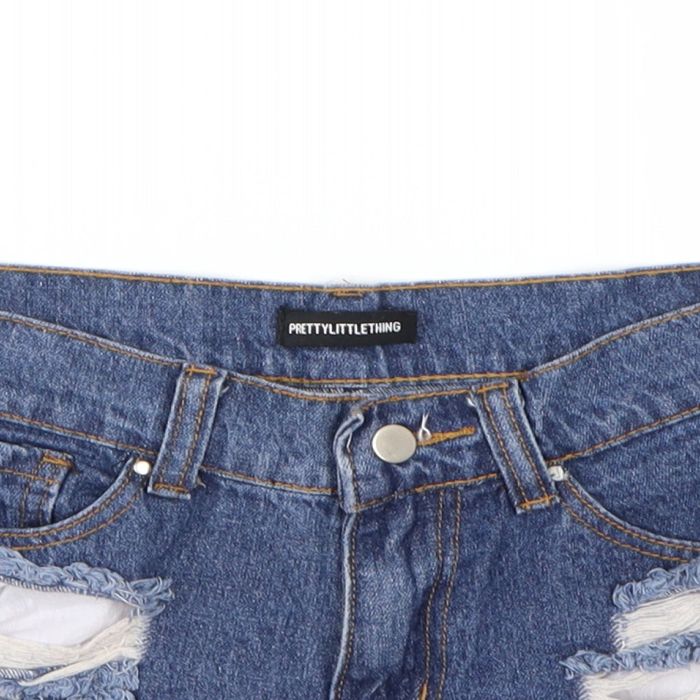Pretty little thing Womens Blue   Cut-Off Shorts Size 8
