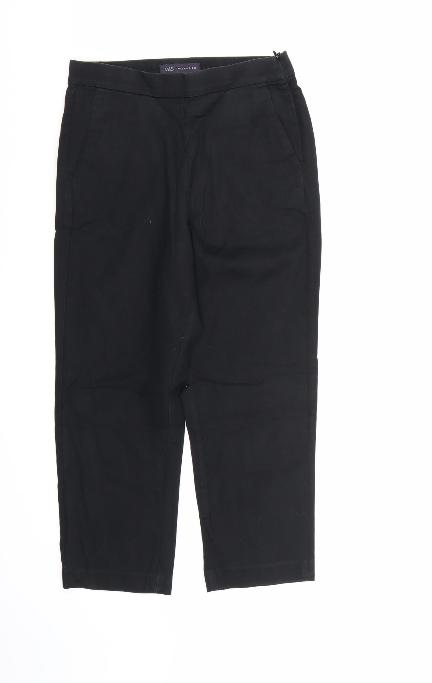 Marks and Spencer Womens Black   Dress Pants Trousers Size 8 L22 in