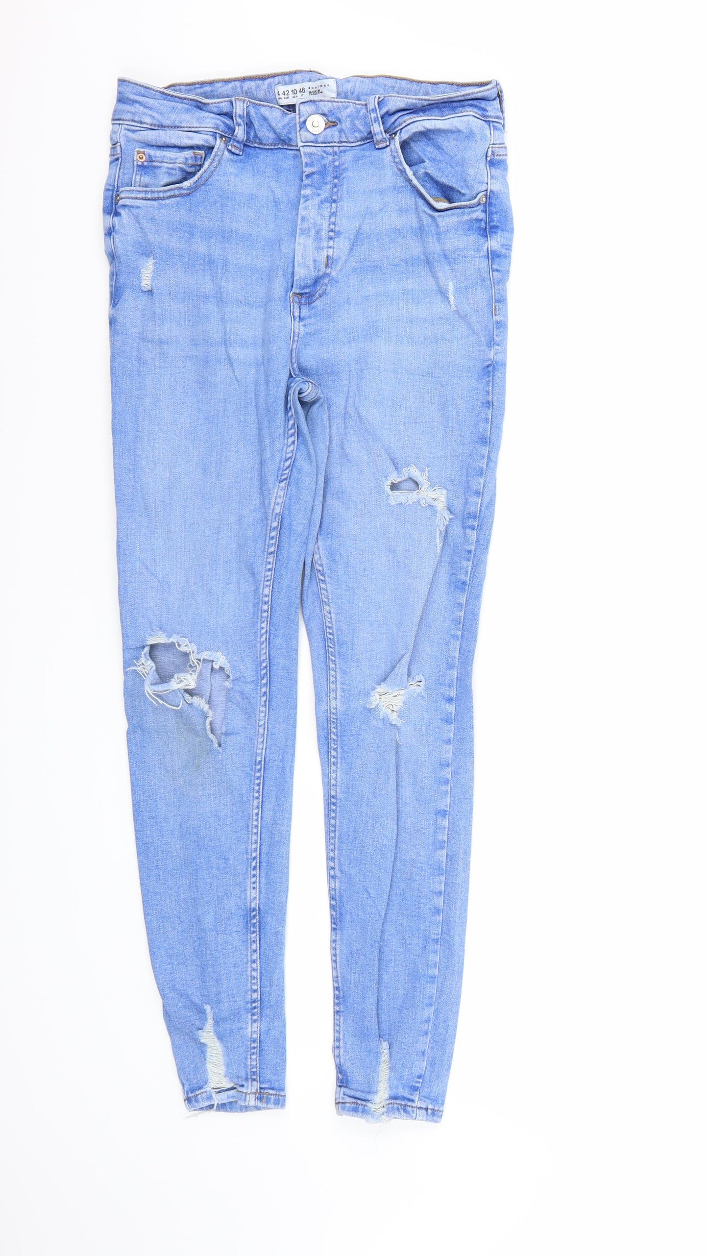 Denim co. Womens Blue  Denim Skinny Jeans Size 14 L26 in