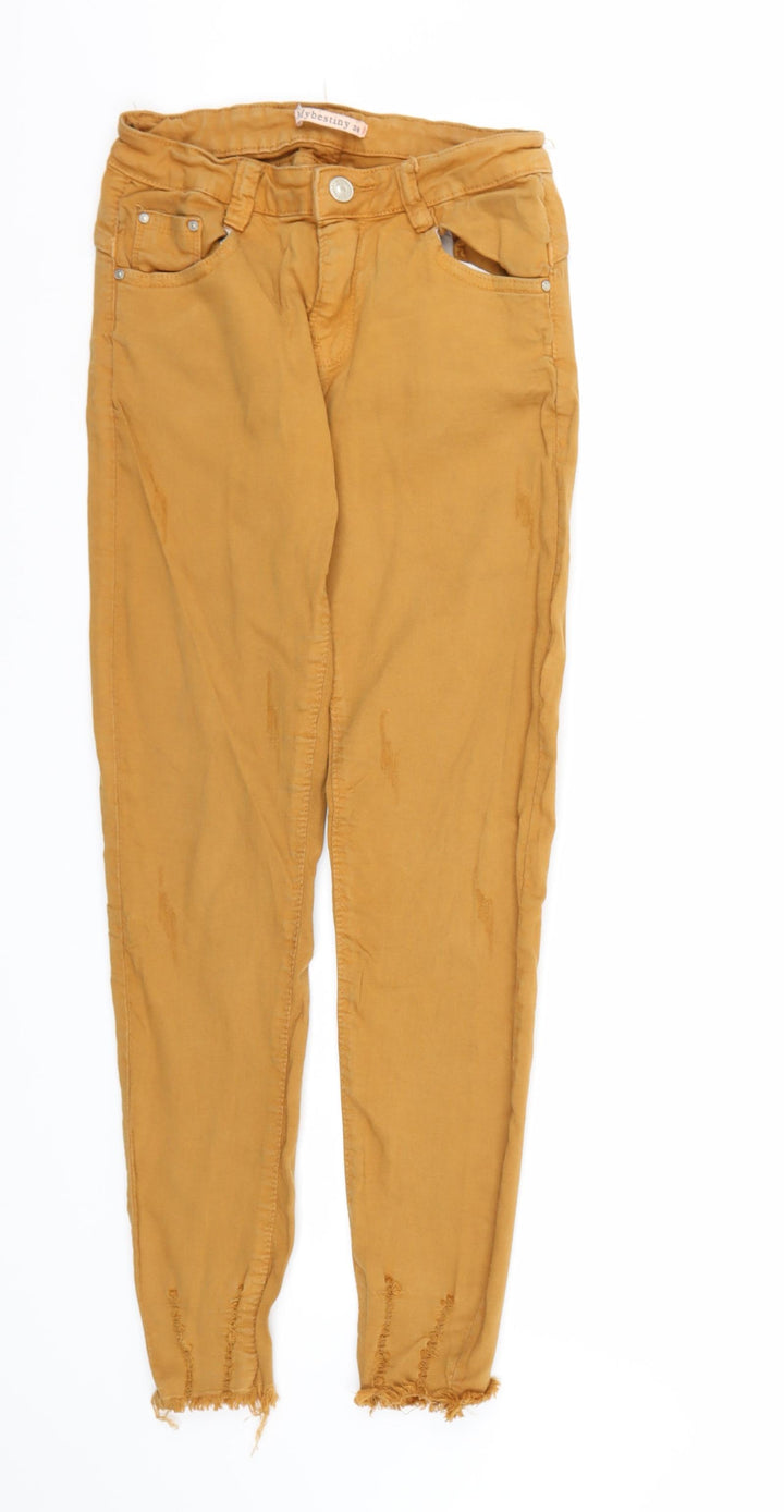 My Bestiny Womens Brown  Denim Skinny Jeans Size 10 L26 in