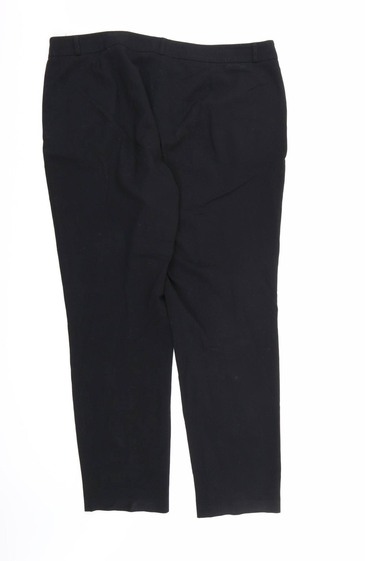 Marks and Spencer Womens Black  Rayon Dress Pants Trousers Size 18 L28 in