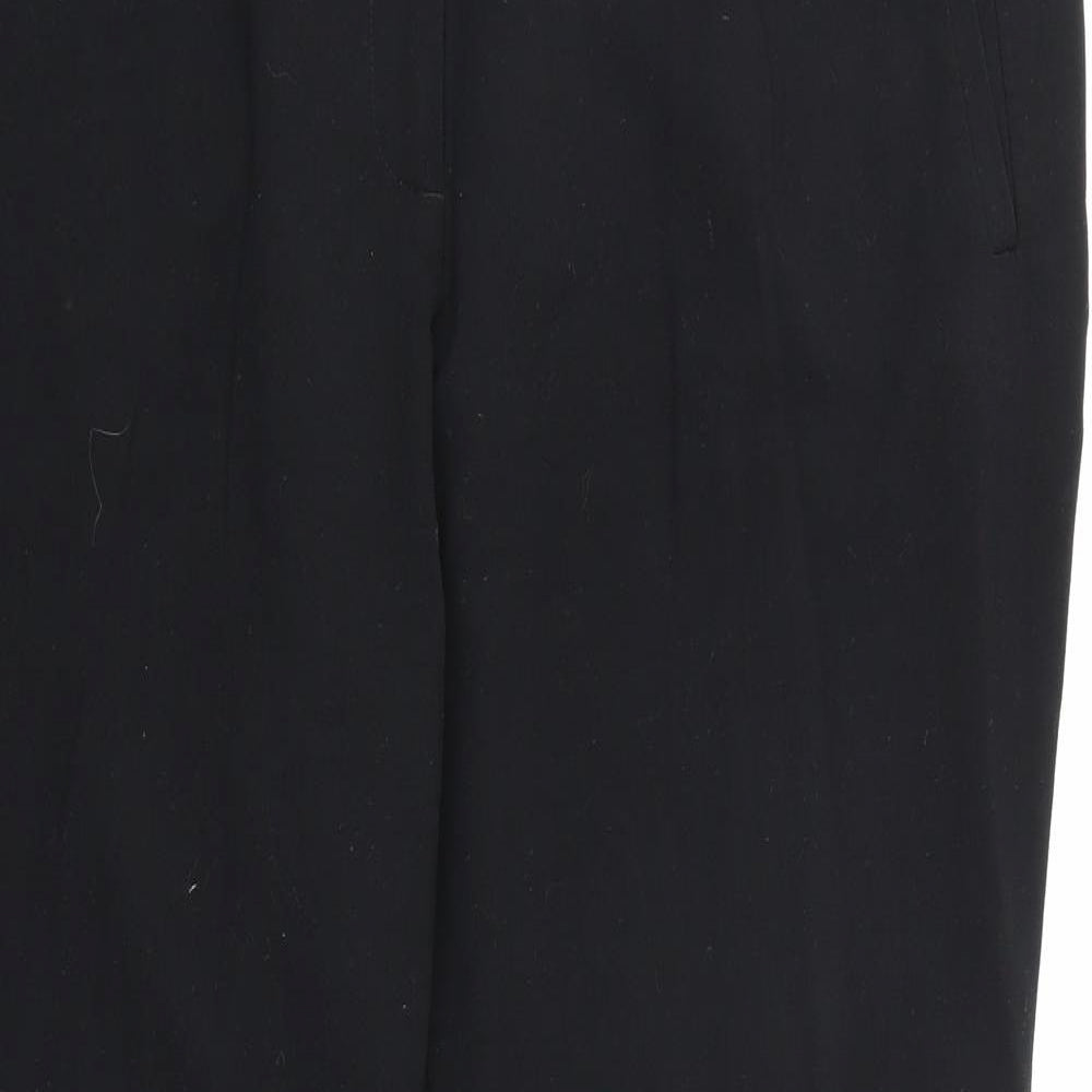 Marks and Spencer Womens Black  Rayon Dress Pants Trousers Size 18 L28 in