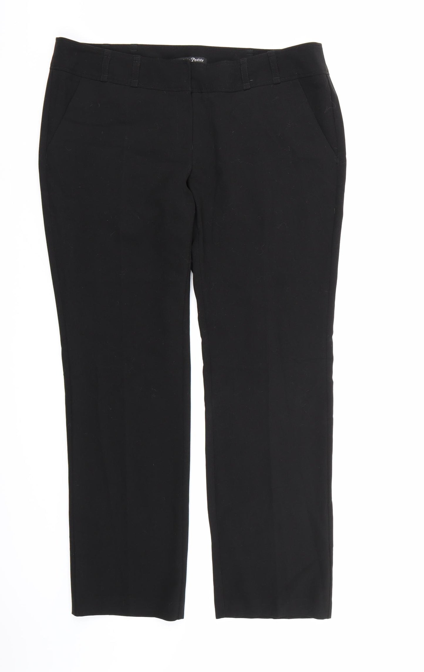 George Womens Black  Rayon Dress Pants Trousers Size 14 L28 in