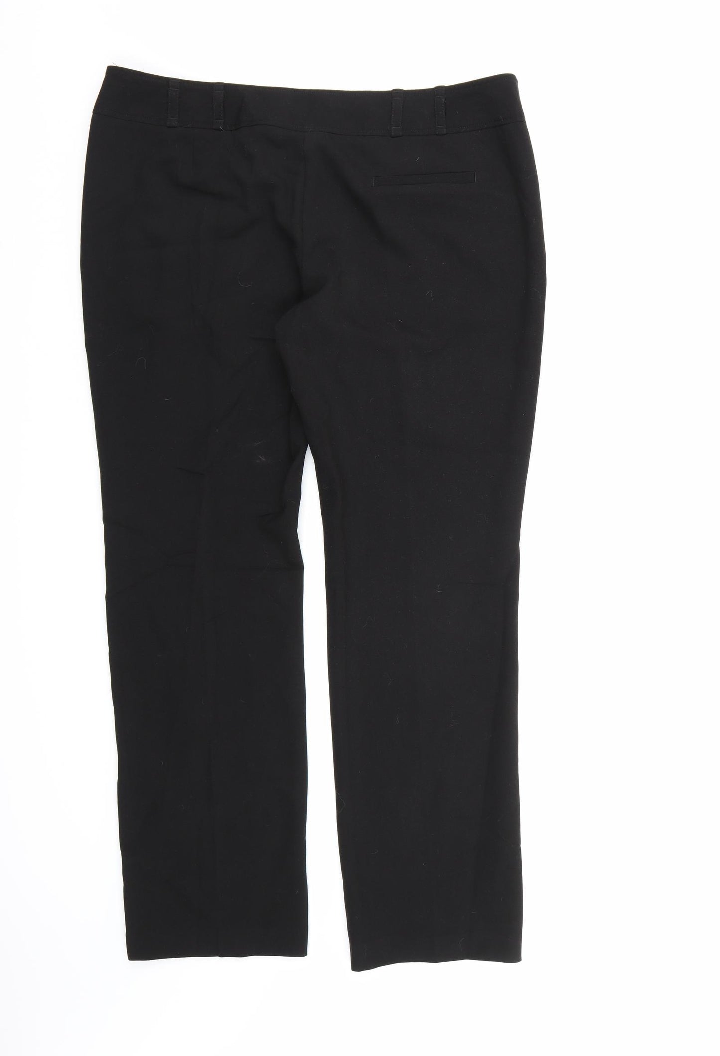 George Womens Black  Rayon Dress Pants Trousers Size 14 L28 in