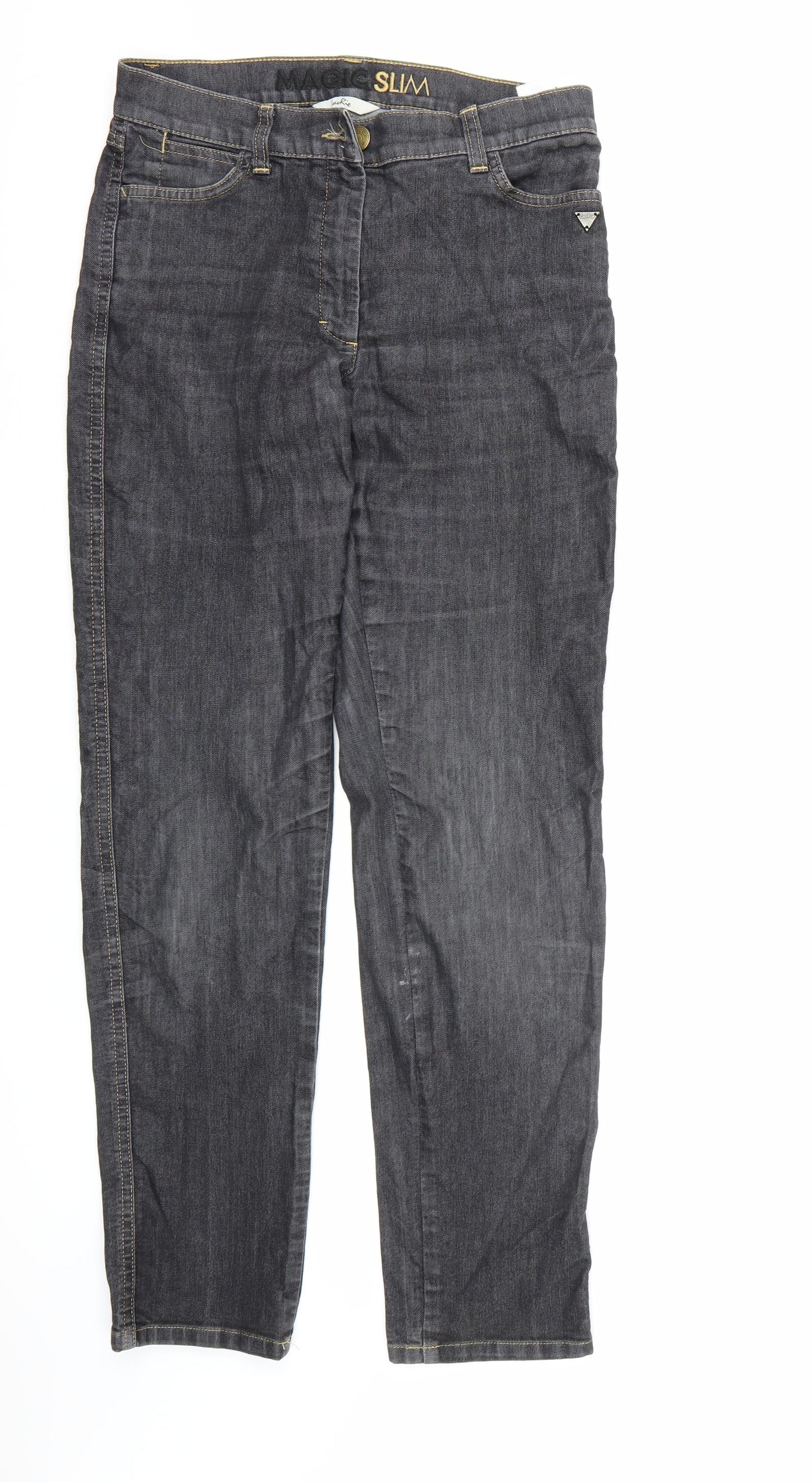 LauRie Womens Black  Denim Straight Jeans Size 10 L30 in