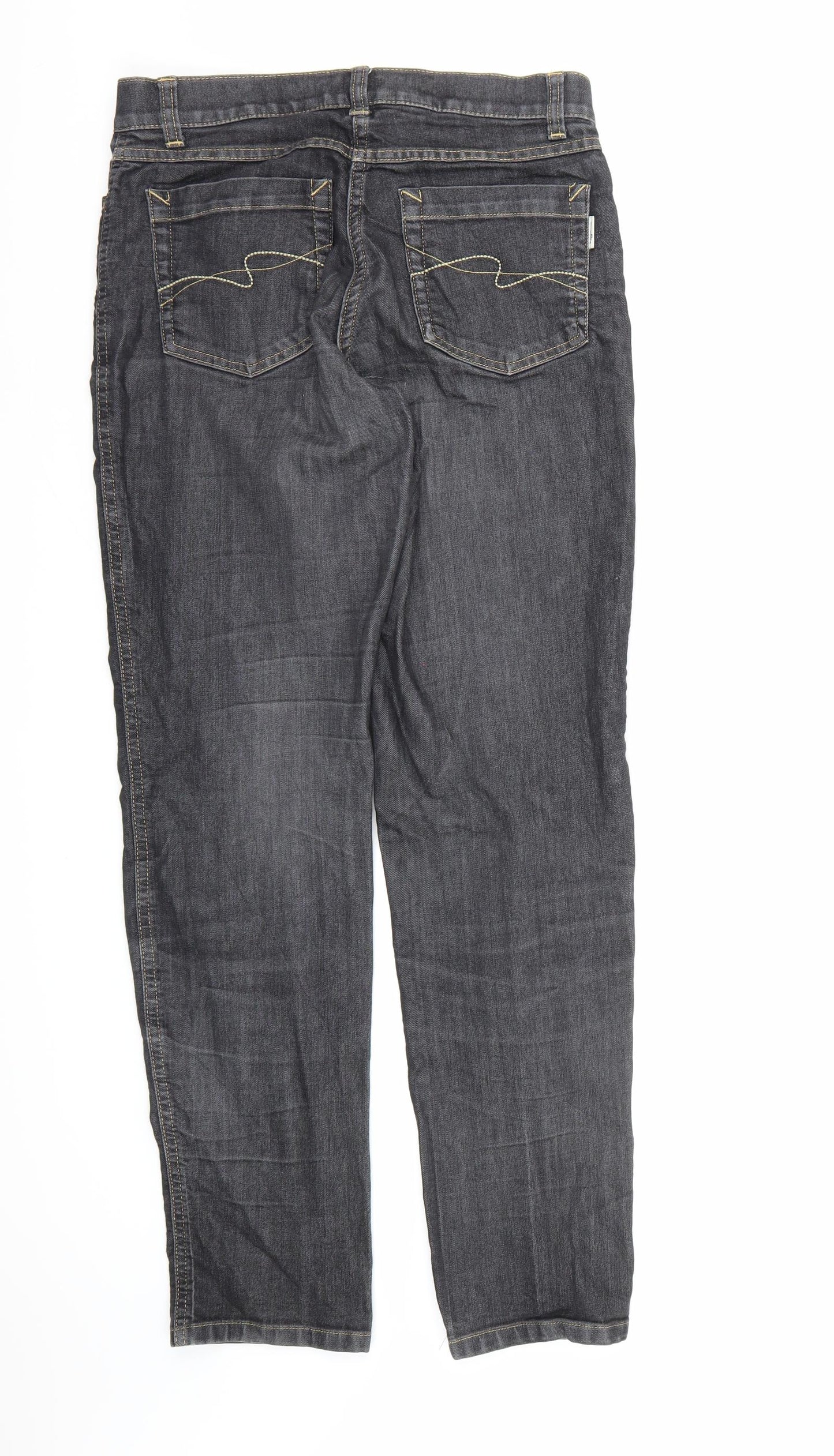 LauRie Womens Black  Denim Straight Jeans Size 10 L30 in