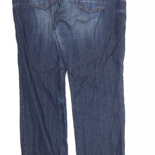 NEXT Womens Blue  Denim Straight Jeans Size 14 L31 in