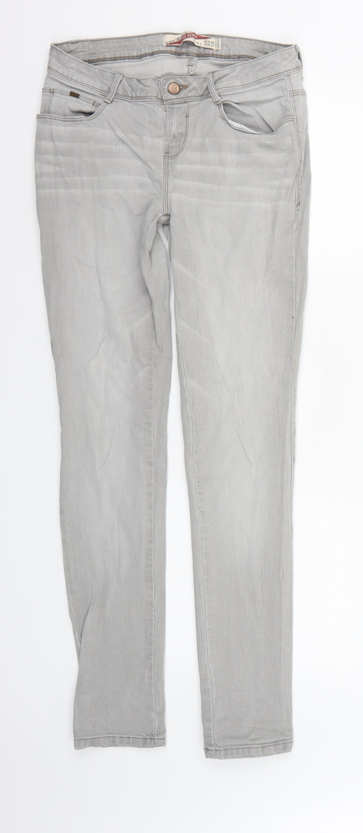 Zara Mens Grey Denim Straight Jeans Size XS L30 in