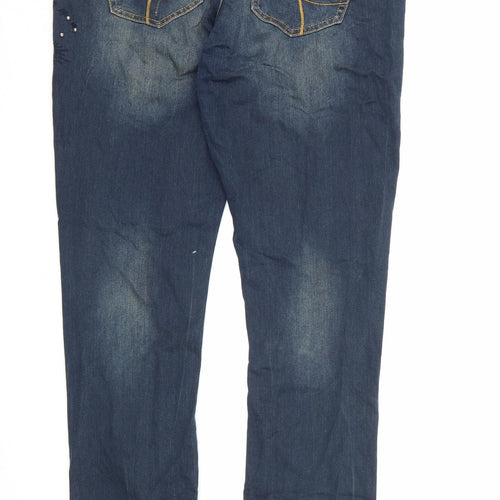 OKAY Womens Blue  Denim Bootcut Jeans Size 16 L34 in