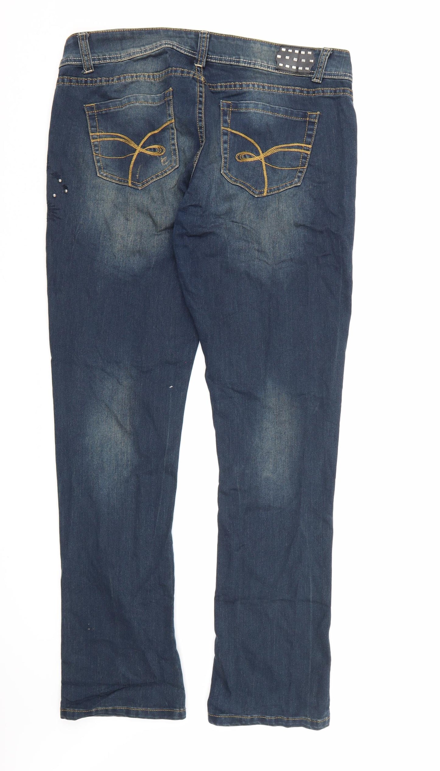 OKAY Womens Blue  Denim Bootcut Jeans Size 16 L34 in