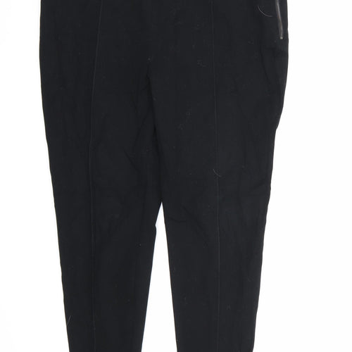 Marks and Spencer Womens Black  Rayon Trousers  Size 16 L26 in