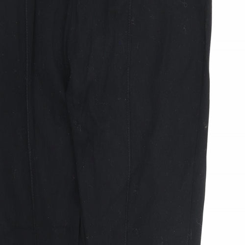 Marks and Spencer Womens Black  Rayon Trousers  Size 16 L26 in