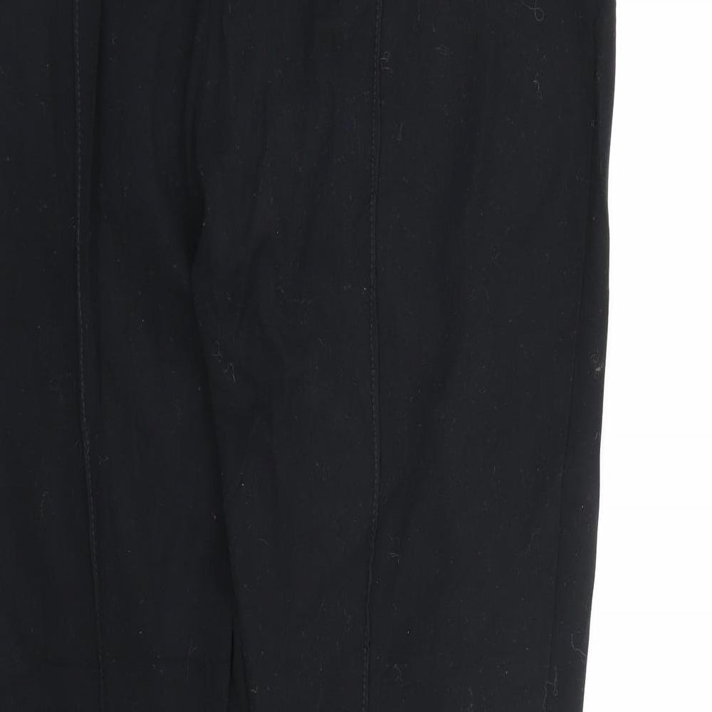 Marks and Spencer Womens Black  Rayon Trousers  Size 16 L26 in