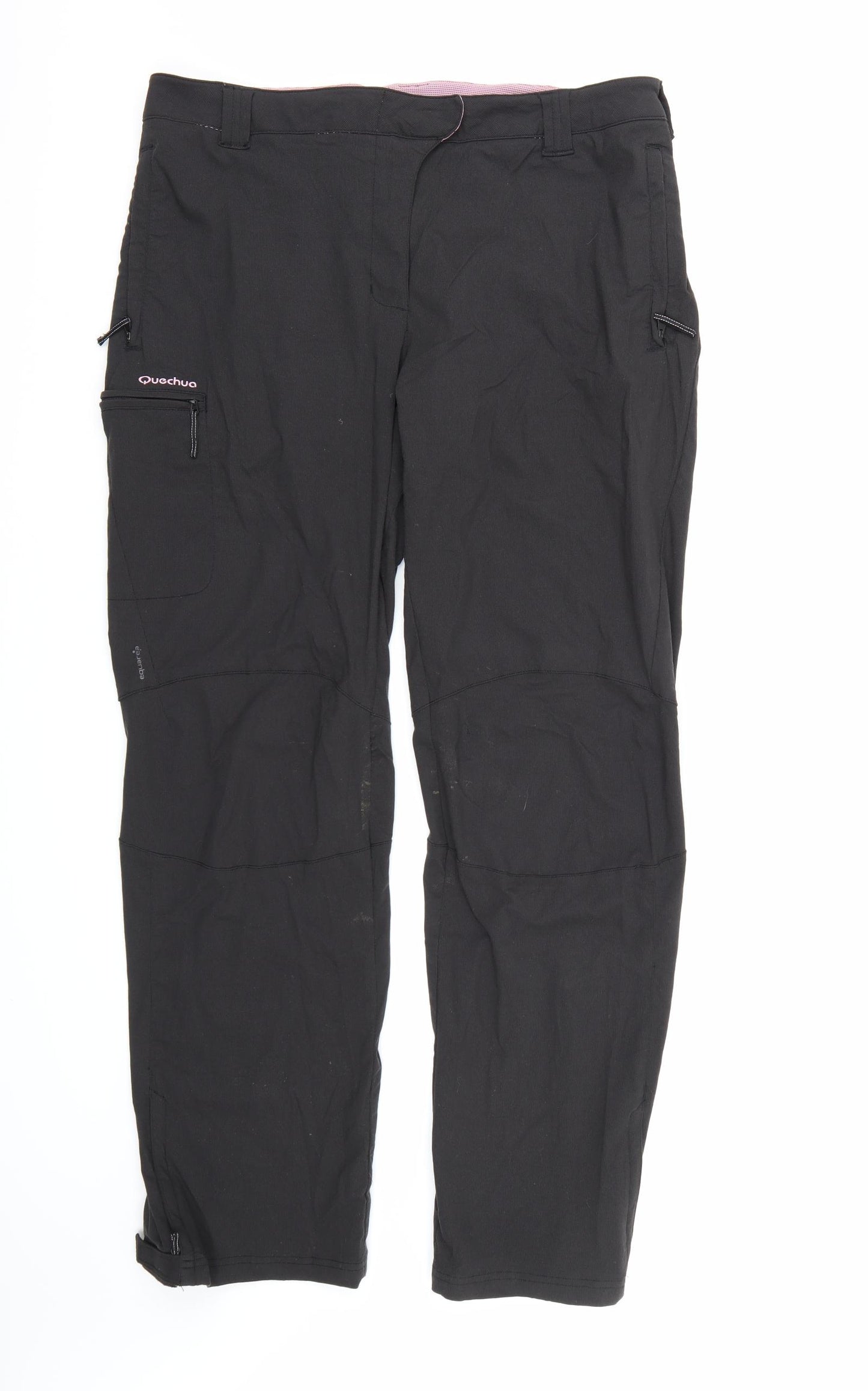 Quechua Womens Black   Windbreaker Trousers Size 18 L32 in