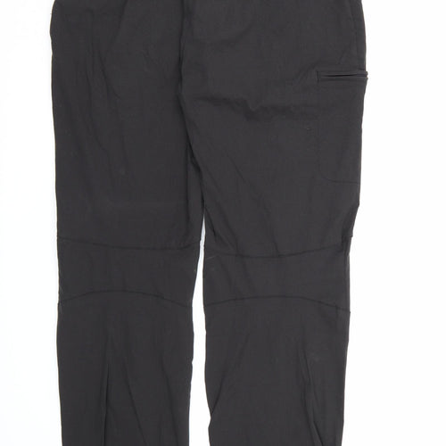Quechua Womens Black   Windbreaker Trousers Size 18 L32 in