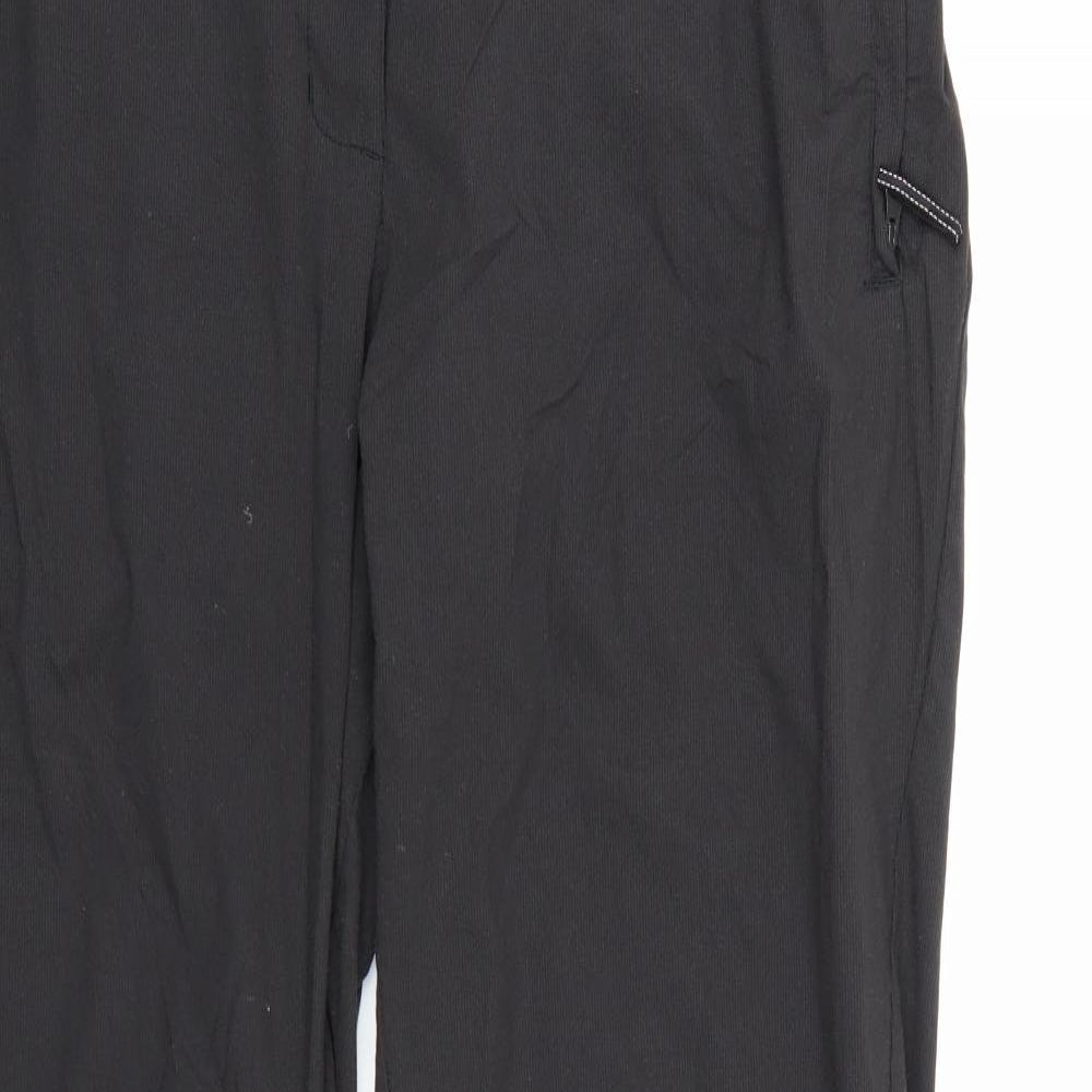 Quechua Womens Black   Windbreaker Trousers Size 18 L32 in