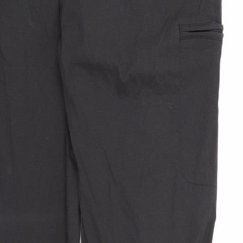 Quechua Womens Black   Windbreaker Trousers Size 18 L32 in