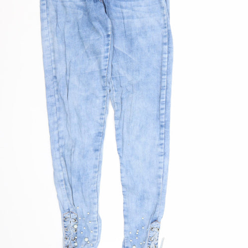 MISS RJ Womens Blue  Denim Skinny Jeans Size 8 L28 in