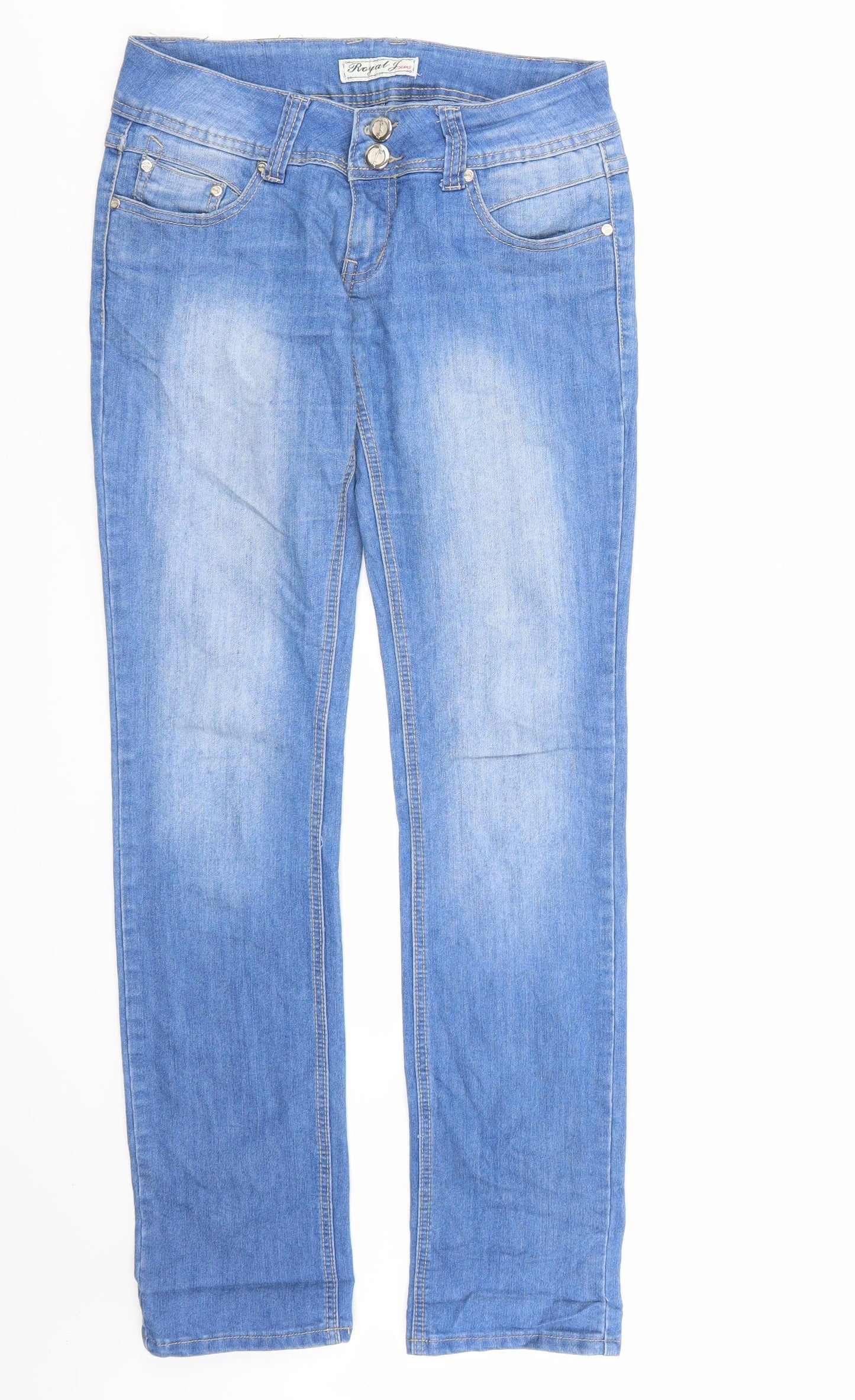 Royal J Jeans Womens Blue  Denim Bootcut Jeans Size L L33 in