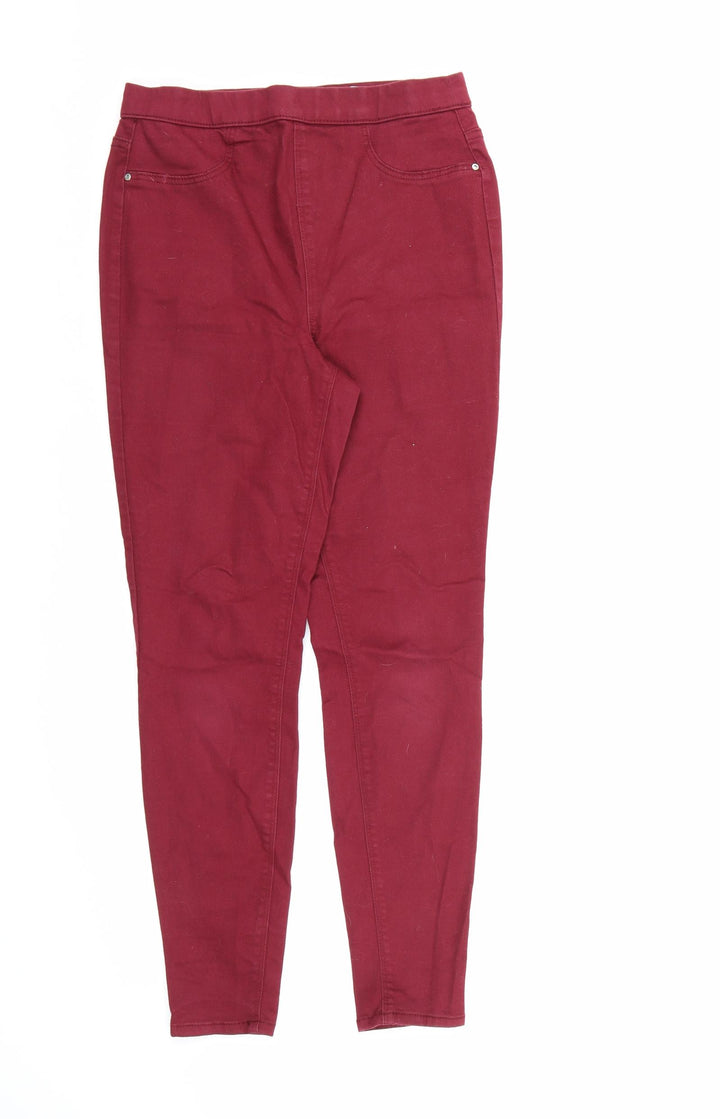 Papaya Womens Red  Denim Jegging Jeans Size 10 L26 in