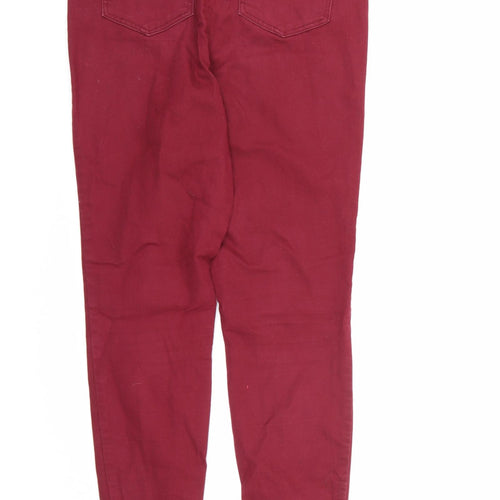Papaya Womens Red  Denim Jegging Jeans Size 10 L26 in