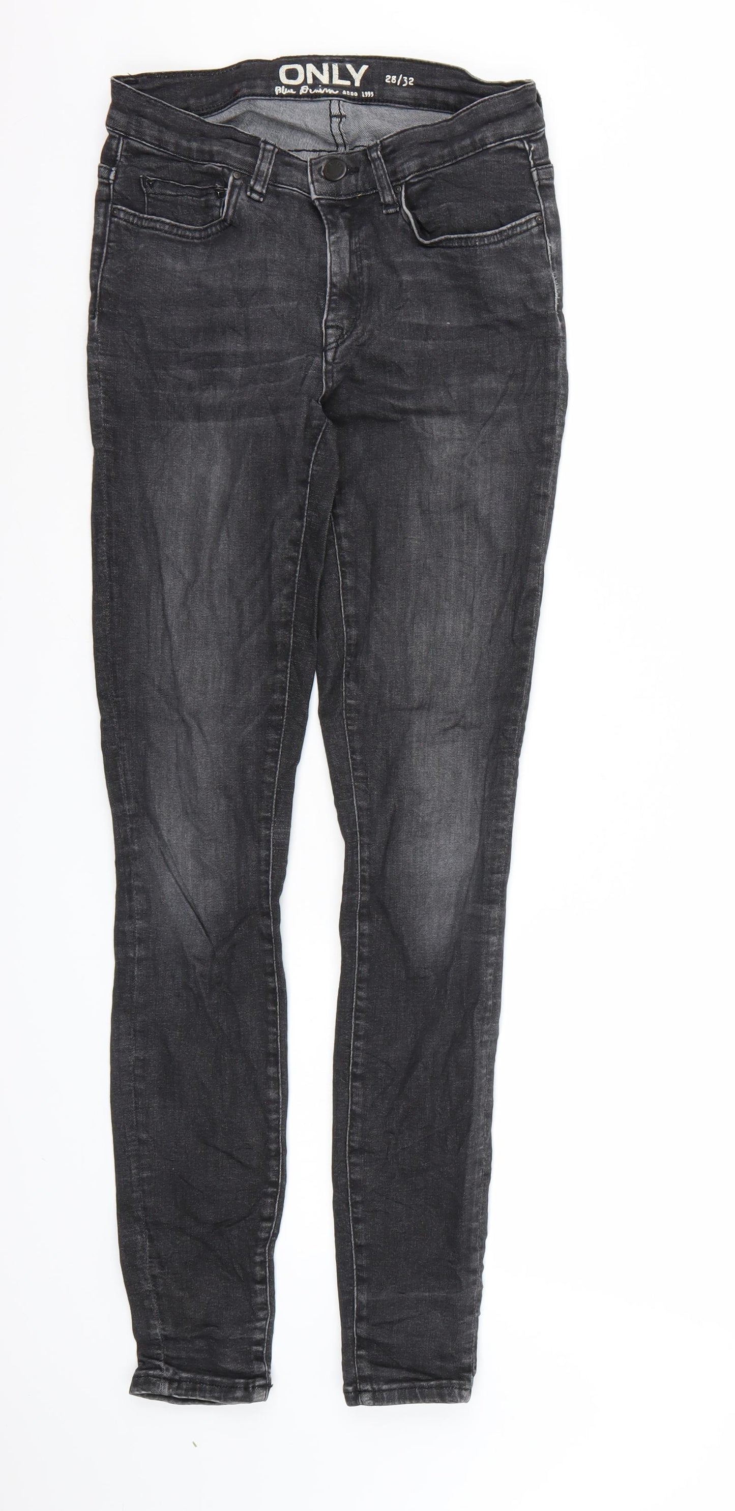 Only Mens Black  Denim Skinny Jeans  L32 in
