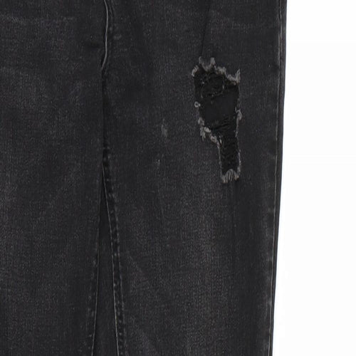 New Look Girls Black  Denim Skinny Jeans Size 12 Years - Distressed
