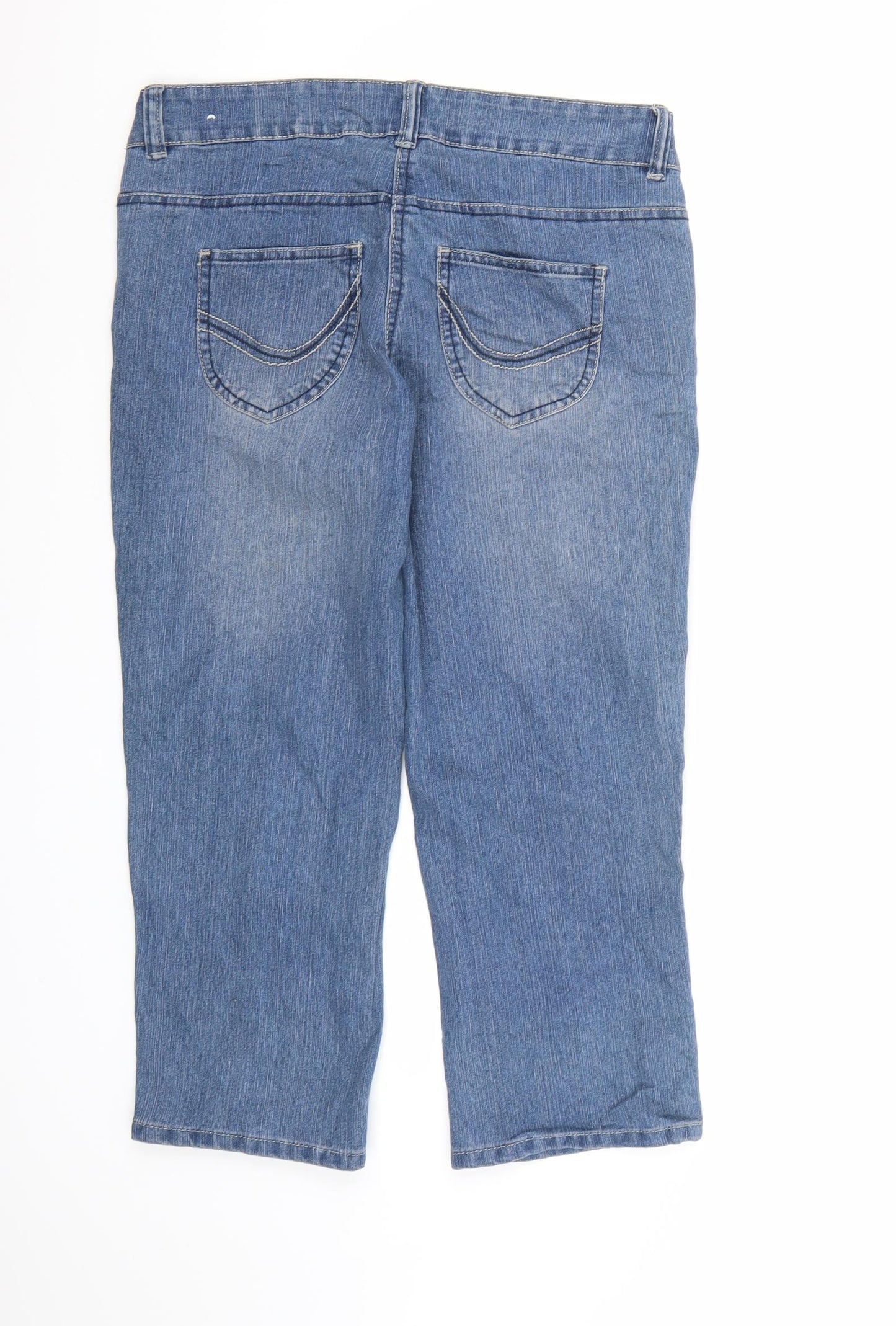 OKAY Womens Blue  Denim Cropped Jeans Size 10 L23 in