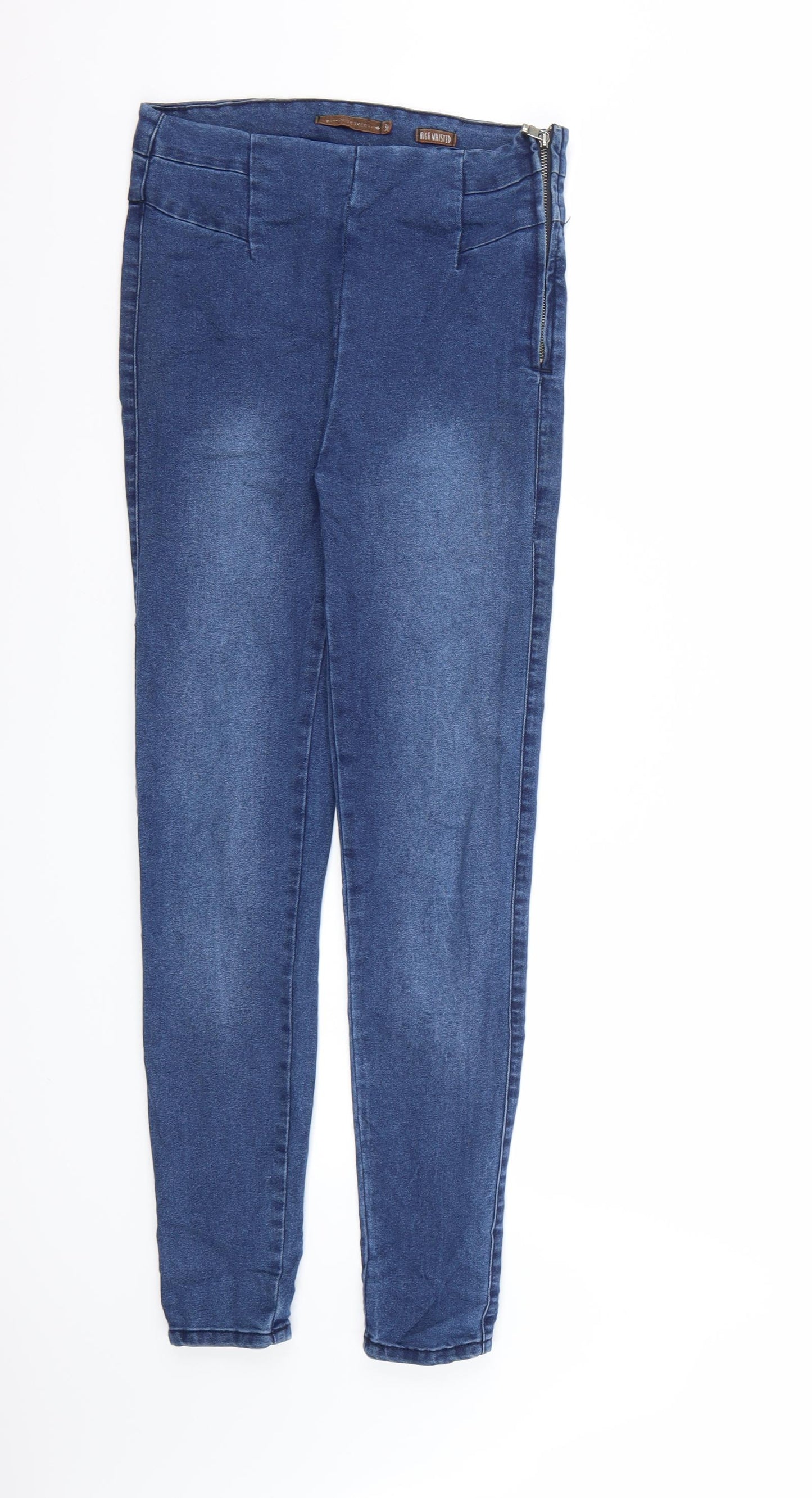 Preworn Womens Blue  Denim Skinny Jeans Size 10 L28 in