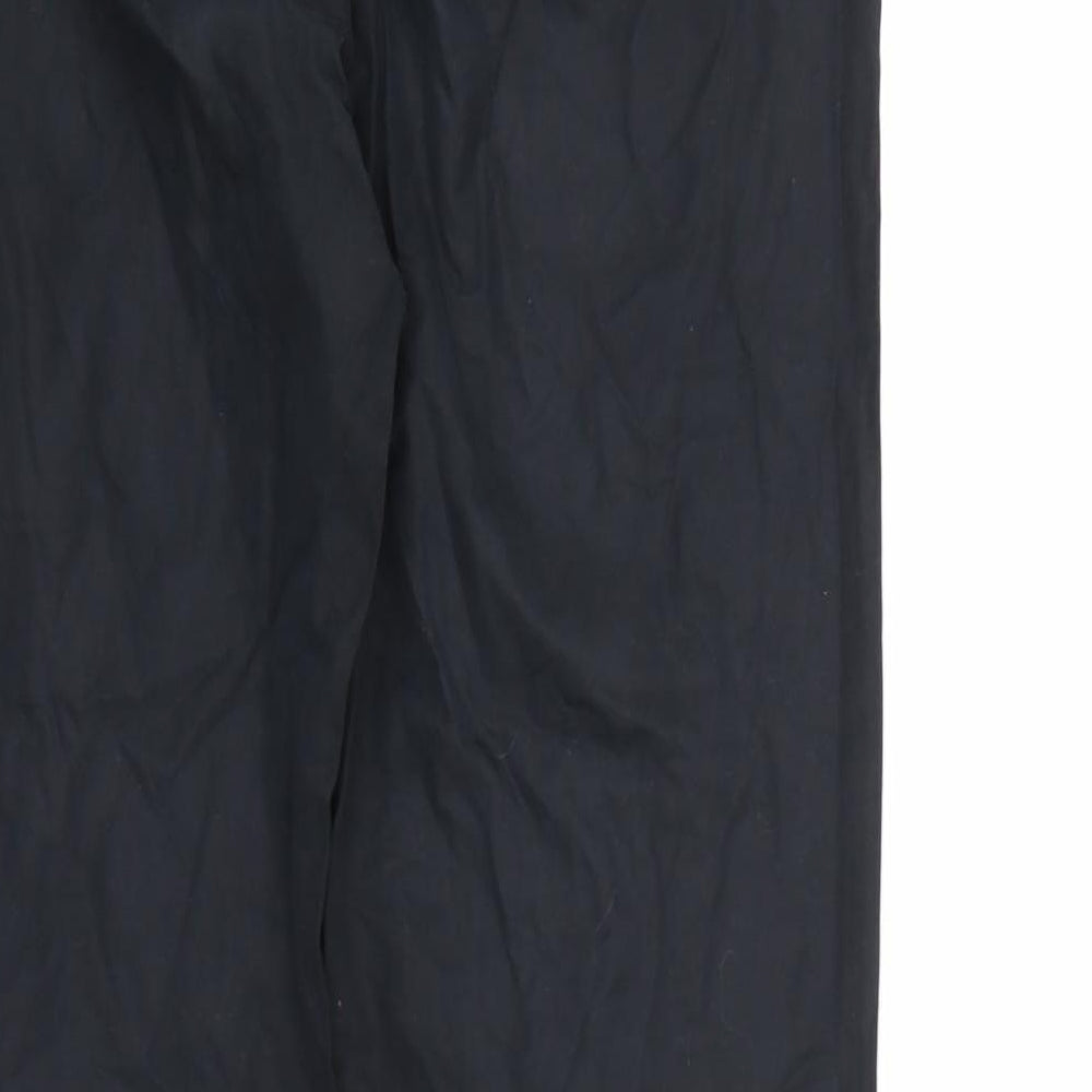 Preworn Boys Black   Windbreaker Trousers Size 16 Years