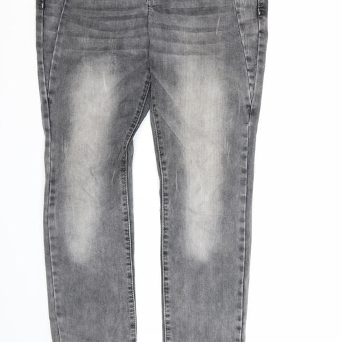Multiblu Mens Grey  Denim Straight Jeans  L32 in