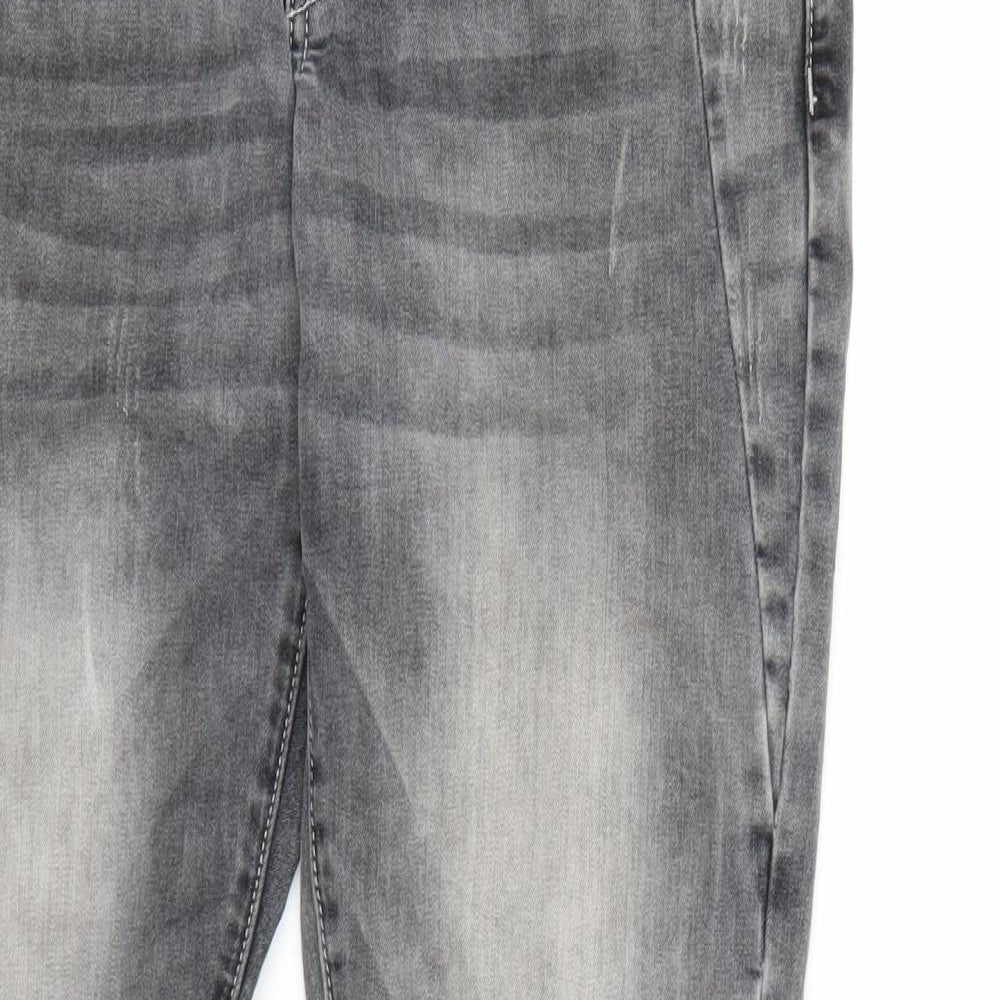 Multiblu Mens Grey  Denim Straight Jeans  L32 in