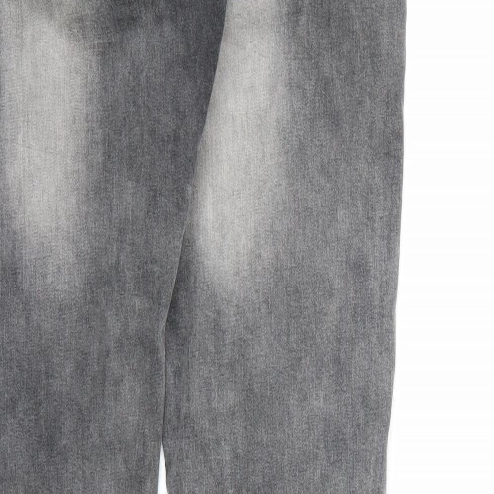 Multiblu Mens Grey  Denim Straight Jeans  L32 in