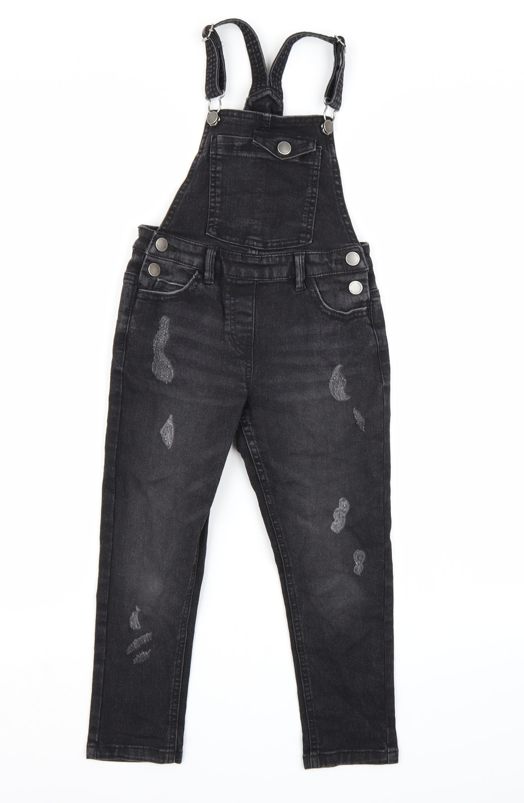 NEXT Girls Black  Denim Dungaree One-Piece Size 6 Years