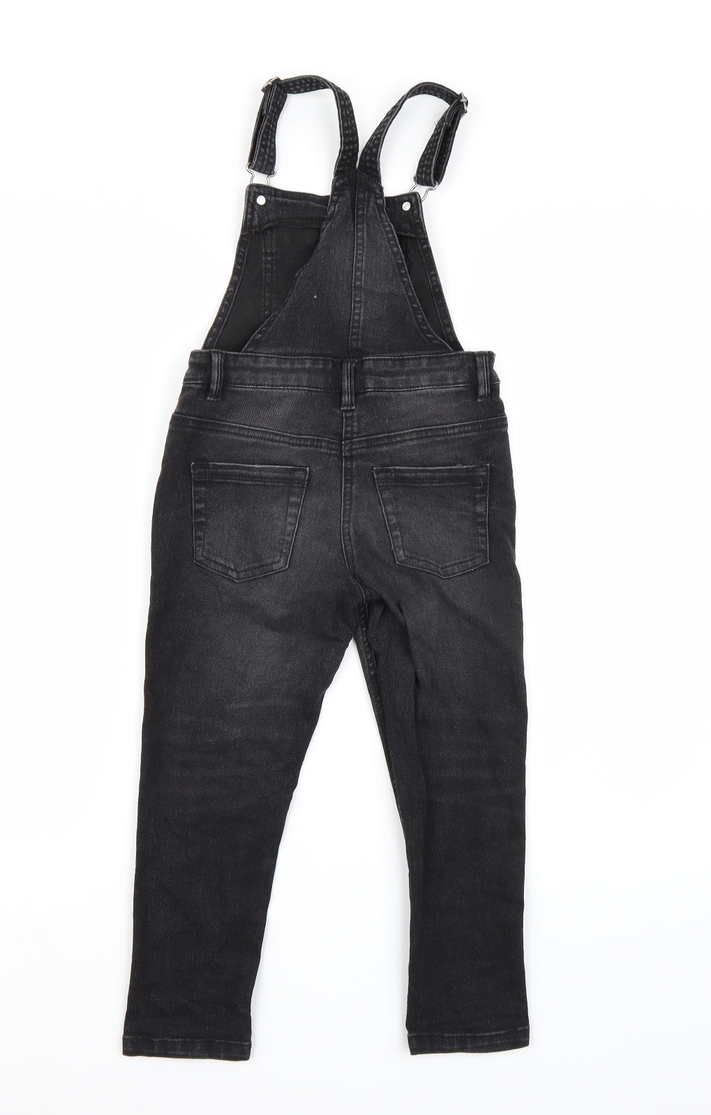NEXT Girls Black  Denim Dungaree One-Piece Size 6 Years