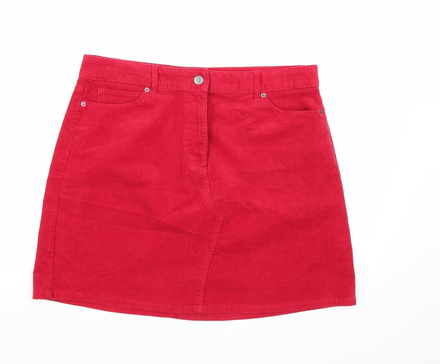 Marks and Spencer Womens Pink  Corduroy A-Line Skirt Size 14