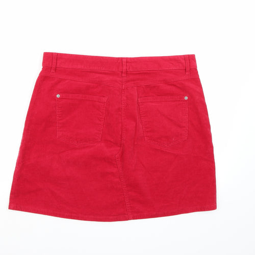 Marks and Spencer Womens Pink  Corduroy A-Line Skirt Size 14
